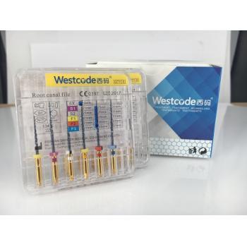 Westcode ® 6Pcs Blue Nickel-Titanium Dental Rotary Root Canal Files 21/25mm